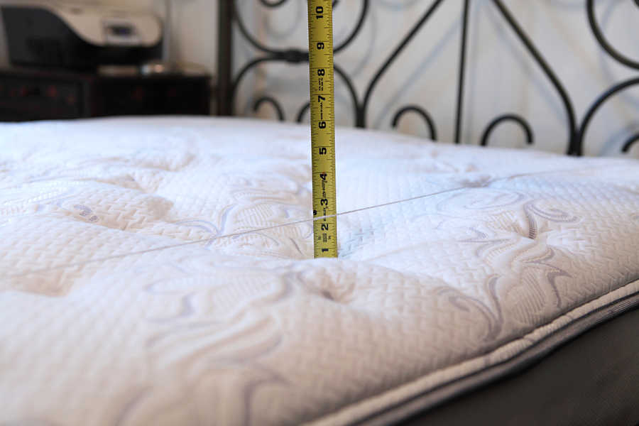 measuring bed for a mattress