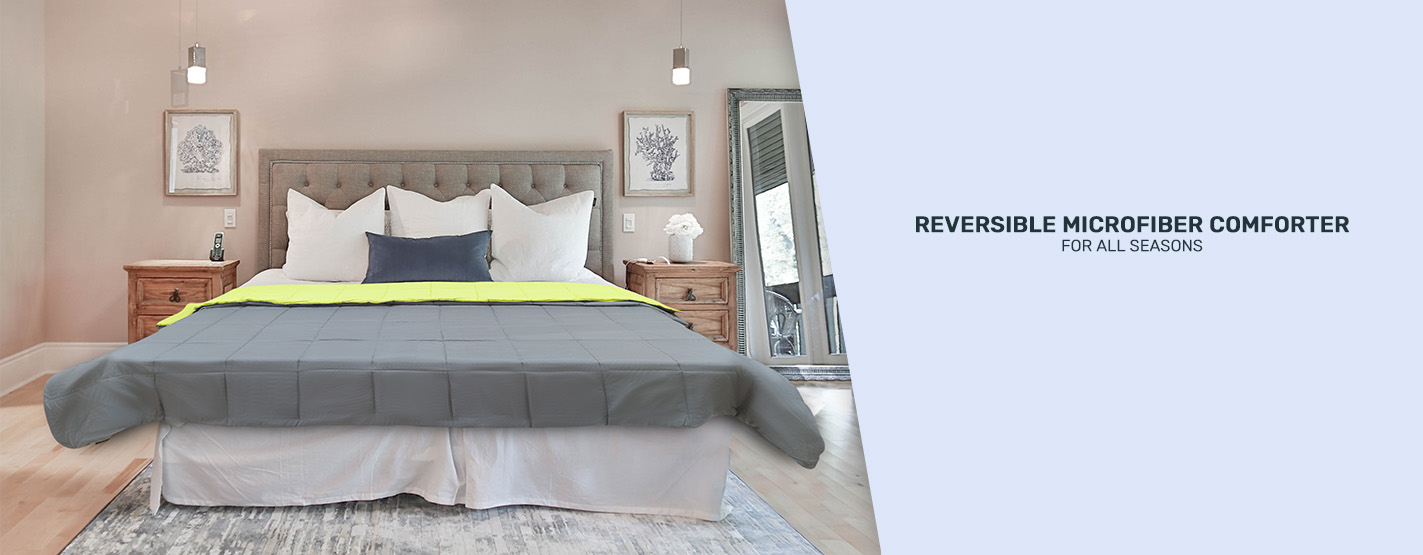 reversable microfiber comforter - fresh up